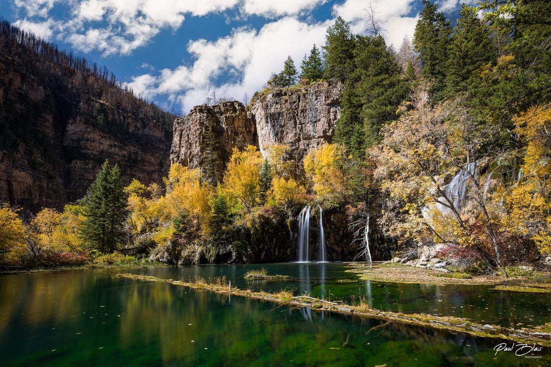 Hanging Lake Fall Colors Print Glenwood Springs Colorado Waterfall