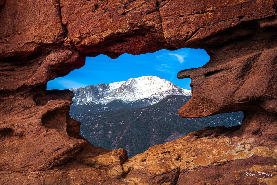 Garden of the Gods Print Pikes Peak 14er Colorado Springs Mountain ...