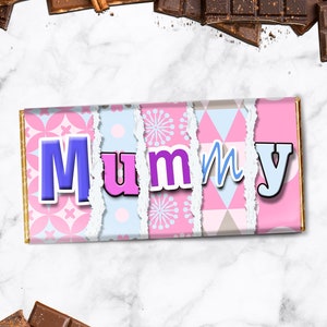 MUMMY Pattern Novelty Chocolate Bar | Chocolate For Mum |  Mothers Day Gift | Mummy Birthday Gift | Mothers Day Chocolate | Gift for Mum