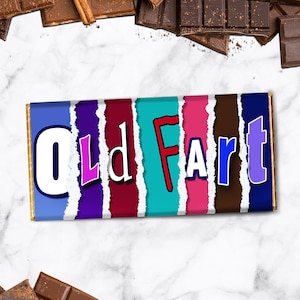 OLD FART Novelty Chocolate Bar: Funny Birthday Gift