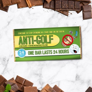 Anti-Golf Novelty Chocolate Bar: Funny Golfer Gift