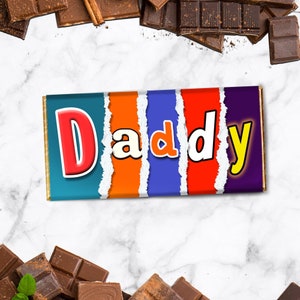 DADDY Novelty Chocolate Bar | Chocolate For Dad |  Father Day Gift | Dad Birthday Gift | Daddy Chocolate | Gift for Dad