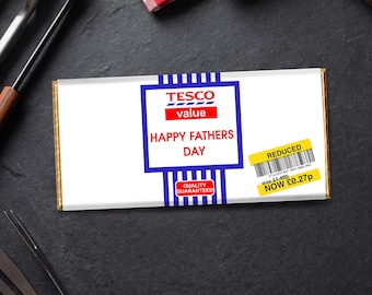 Tableta de chocolate "Económica y con descuento" para el Día del Padre / Regalo original para papá