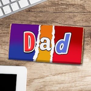 DAD Novelty Chocolate Bar | Chocolate For Dad |  Father Day Gift | Dad Birthday Gift | Dad Chocolate | Gift for Dad