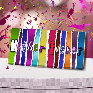 Mutterfucker Neuheit Schokoladentafel | Schokolade Geschenk | Geburtstagsgeschenk | Mutter Ficker Geburtstag Geschenk | für Ihn Schokolade | Geschenk für Freund