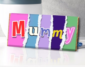 Tableta de chocolate con diseño de mamá / Regalo para el Día de la Madre