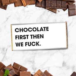 Erst Schokolade, dann vögeln wir! Rude Schokolade Geschenk | Geburtstagsgeschenk | Sexy Geburtstagsgeschenk | für Ihn Schokolade | Geschenk Freund |