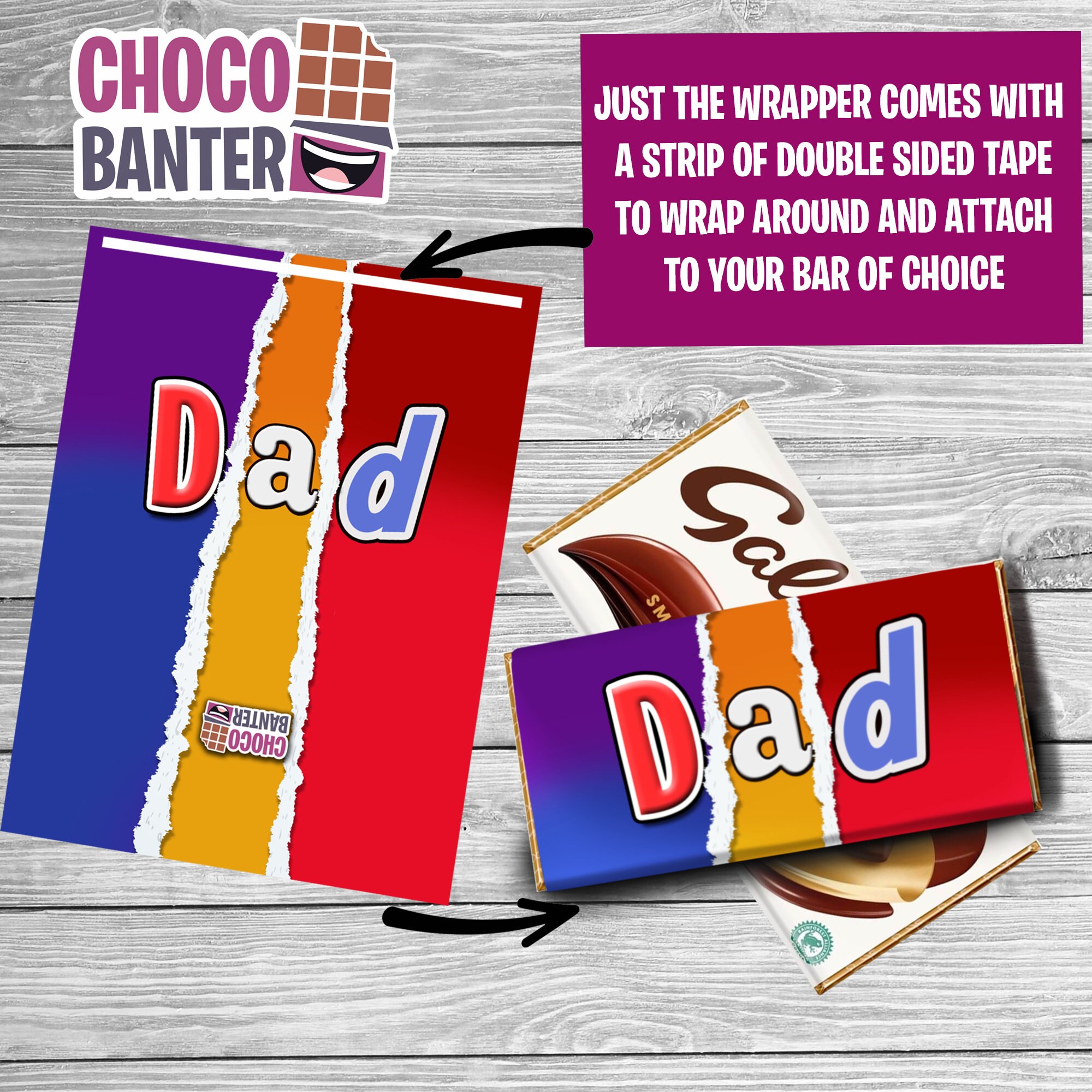 DAD Novelty Chocolate Bar Chocolate for Dad Father Day Etsy UK