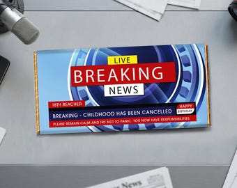 SENASTE NYTT 18-års rolig födelsedags chokladkakeomslag | Födelsedag för honom | Födelsedag för henne | 18-års nyhet