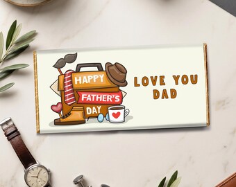 Tableta de chocolate para amantes de los viajes en el Día del Padre / Regalo original para papá
