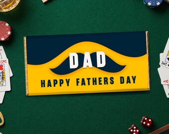 Tableta de chocolate con forma de bigote para el Día del Padre / Regalo original para papá