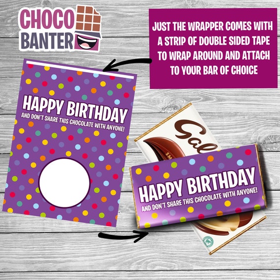 Bolsa Chuches y Choco Personalizada Feliz Cumpleaños