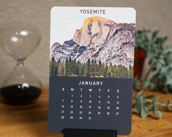 2024 National Park Desk Calendar・12 Unique Handmade Illustrations・Premium Soft Touch Matte Finish・Outdoor Enthusiast・Unique Outdoorsy Gift