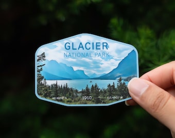 Glacier National Park・3" Waterproof Sticker・Laptop Sticker・Hydroflask Sticker・NPS Sticker・Souvenir・Outdoor Enthusiast・Car Decal・Hiking