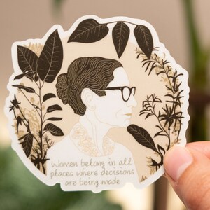 RBG Quote Sticker: Women Belong - Waterproof Laptop Decal