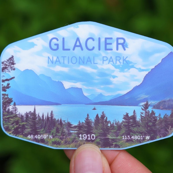 Travel Decal Glacier National Park "See America First" Vintage Sticker - Foto 5