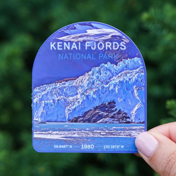 Kenai Fjords National Park・3" Waterproof Sticker・Laptop Sticker・Hydroflask Sticker・NPS Sticker・Souvenir・Outdoor Enthusiastr・Car Decal・Hiking