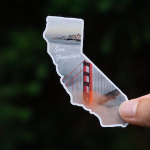 San Francisco, CA・3&quot; Waterproof Vinyl Sticker・Vivid Colors・Laptop Sticker・Durable Decal・Traveler Gift・Water Bottle Sticker・Bumper Sticker