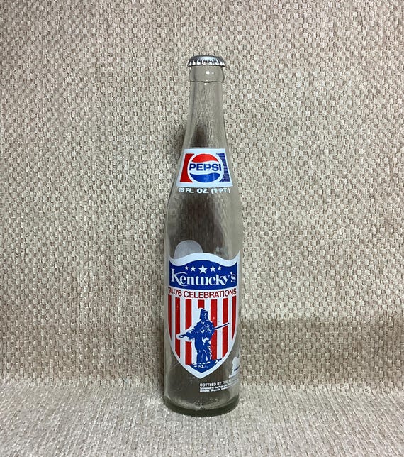 Pepsi-cola Bottle, Kentucky's '74-'76 Celebrations, Cap, 16oz - Etsy