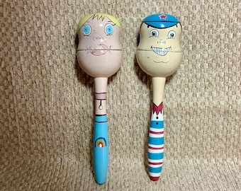 Wooden Clackers, Set of 2, Toys, Music, Used
