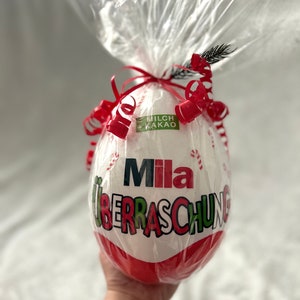 15 cm XXL surprise egg personalized gift for birth children birthday Easter gift filled chocolate Ü-egg Easter wedding image 5