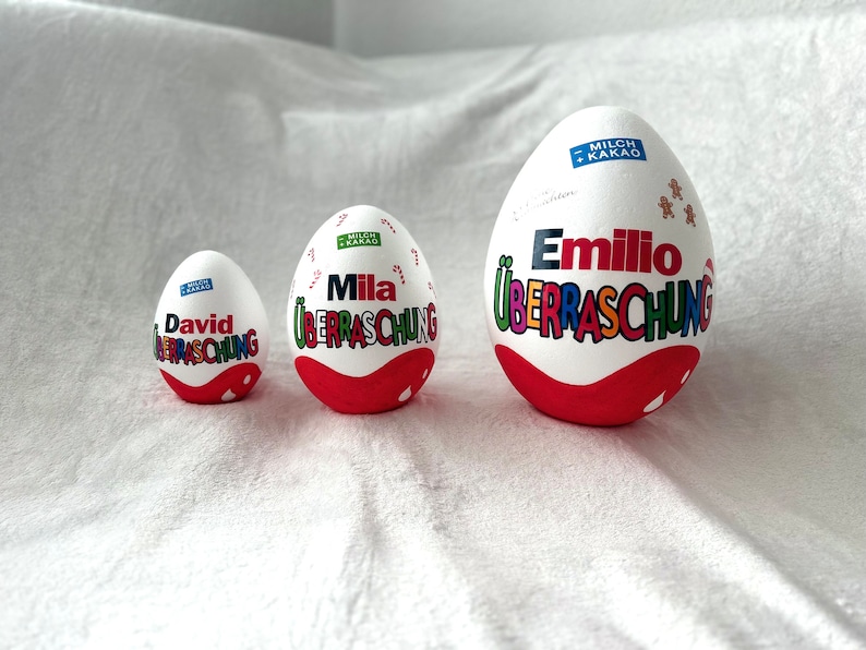 15 cm XXL surprise egg personalized gift for birth children birthday Easter gift filled chocolate Ü-egg Easter wedding image 10