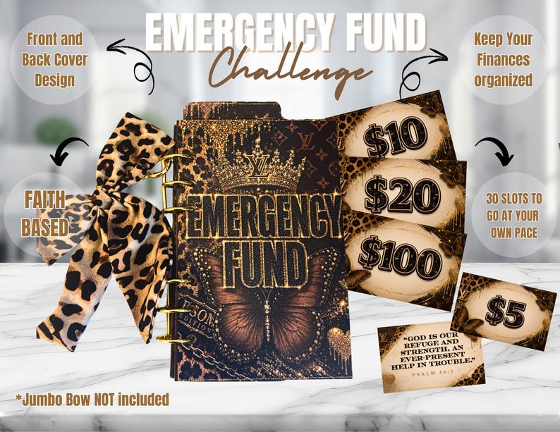 Emergency Fund Binder A6 | Luxury Cash Stuffing Binder | Savings ...