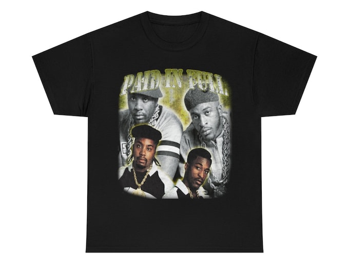 Paid In Full Rap Legends Tshirt |  Heavy Cotton Tee | Eric B and Rakim | Hip Hop Tshirt | Vintage Style Hip Hop