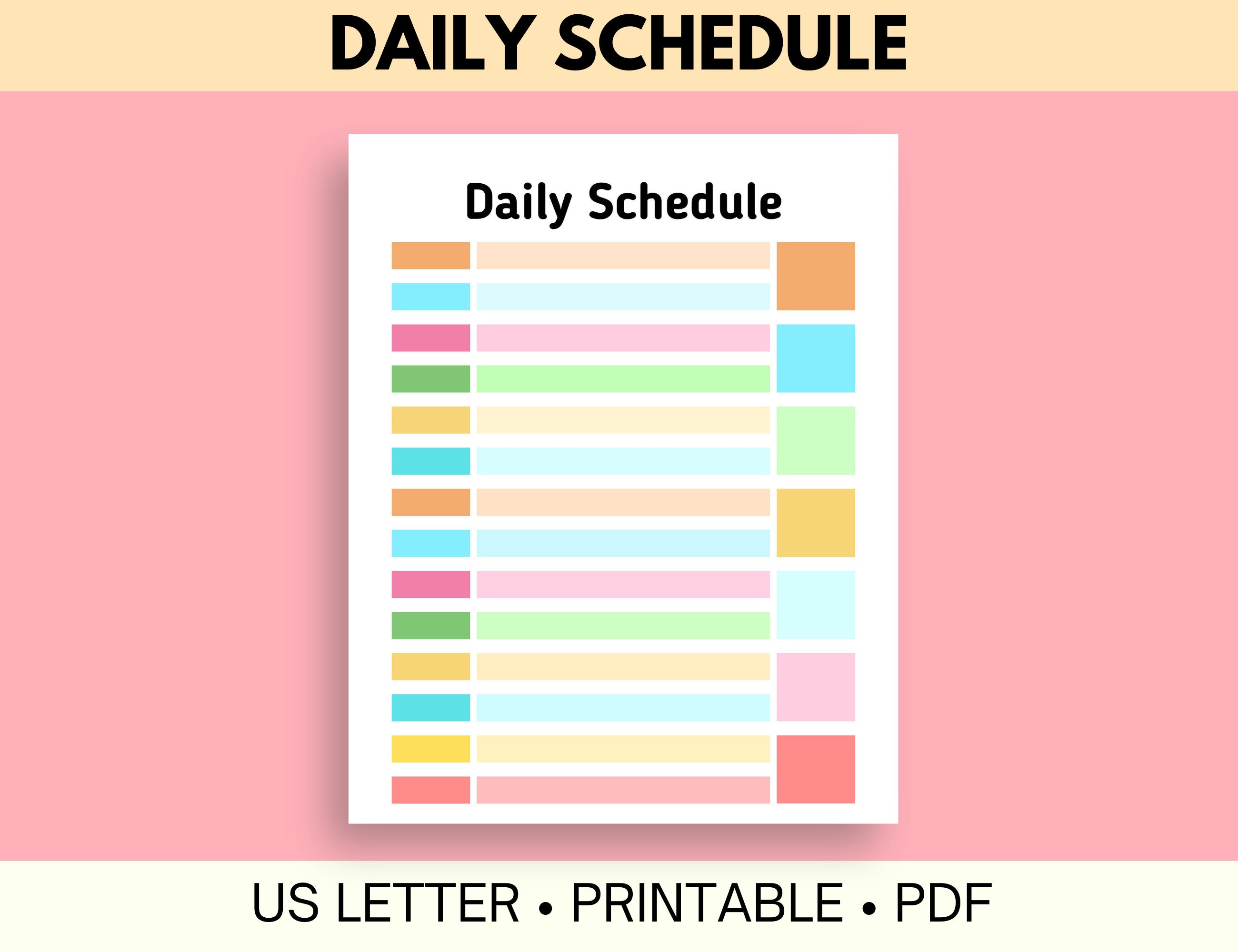 DAILY ROUTINE SCHEDULE Daily Schedule Everyday Schedule Daily Routine