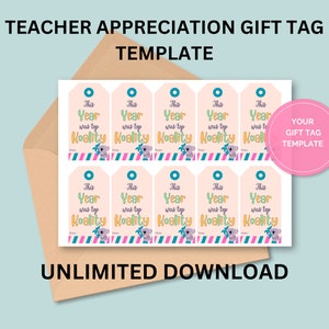 Printable Teacher Appreciation Gift Tags Teacher Thank You - Etsy