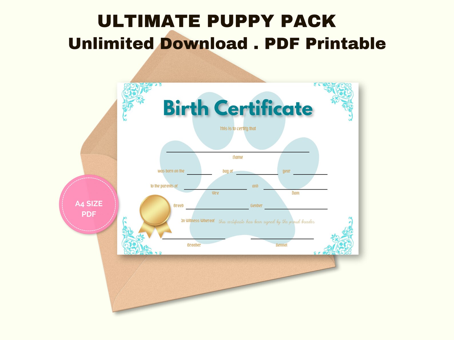 Puppy Health Record | Puppy Pack | Breeder Puppy Pack | Puppy Records | Puppy Shot Records | Dog ...