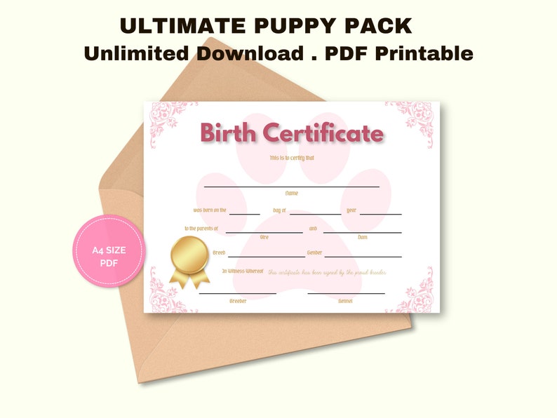 Puppy Health Record | Puppy Pack | Breeder Puppy Pack | Puppy Records | Puppy Shot Records | Dog ...