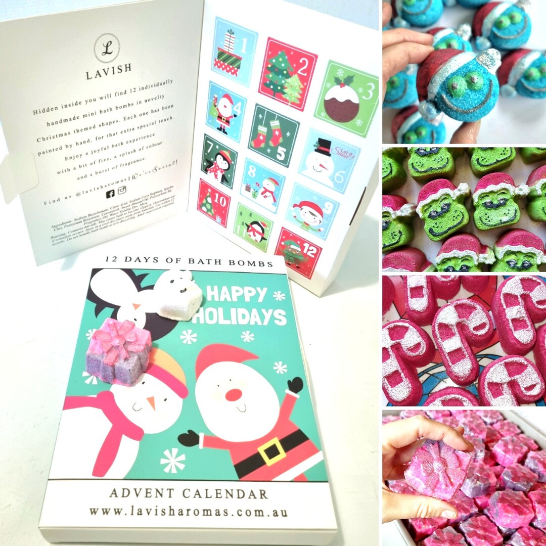 Advent Calendar 12 Days of Bath Bombs Etsy Australia