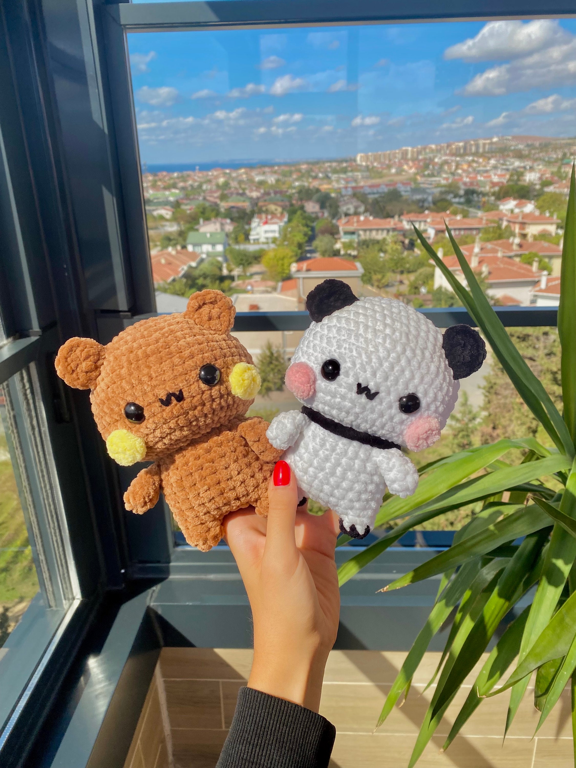 Dudu and Bubu Crochet, Milk and Mocha Bear, Goma and Peach , Panda
