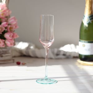 Quetzal Handblown Crystal Champagne Flute Set