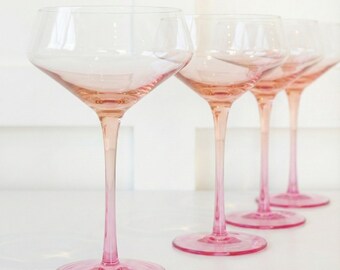 Cielo Handblown Crystal Coupe Glass Set