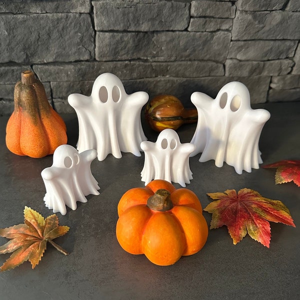 Halloween ghosts / illuminated ghosts / with or without LED / ghost set