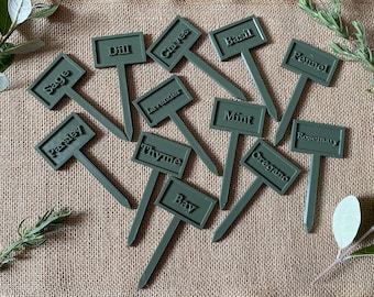 Herb Planter Labels, Herb Garden Markers, Spring Essentials, Garden Stakes, Plant Markers, Plant Labels, Gardener Gift, Plant Gifts