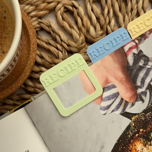 Marcadores de receitas, marcadores de página, marcadores de receitas, marcadores de livros de receitas, marcadores de livros de receitas, marcadores de receitas coloridos, receitas, enchimentos de meias