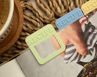 Pestañas para libros de recetas / Marcadores de páginas para libros de cocina / Clips organizadores para planificar comidas / Accesorios para planificadores de cocina / Regalos de comida y cocina (Reino Unido)