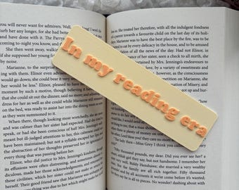 Marcapáginas de lectura / Marcapáginas “En mi era de lectura” / Regalo para amantes de los libros / Accesorios para lectores / Marcapáginas en tonos pastel (Reino Unido)
