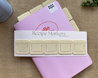 Pestañas para libros de recetas / Marcadores de páginas para libros de cocina / Clips organizadores para planificar comidas / Accesorios para planificadores de cocina / Regalos de comida y cocina (Reino Unido)