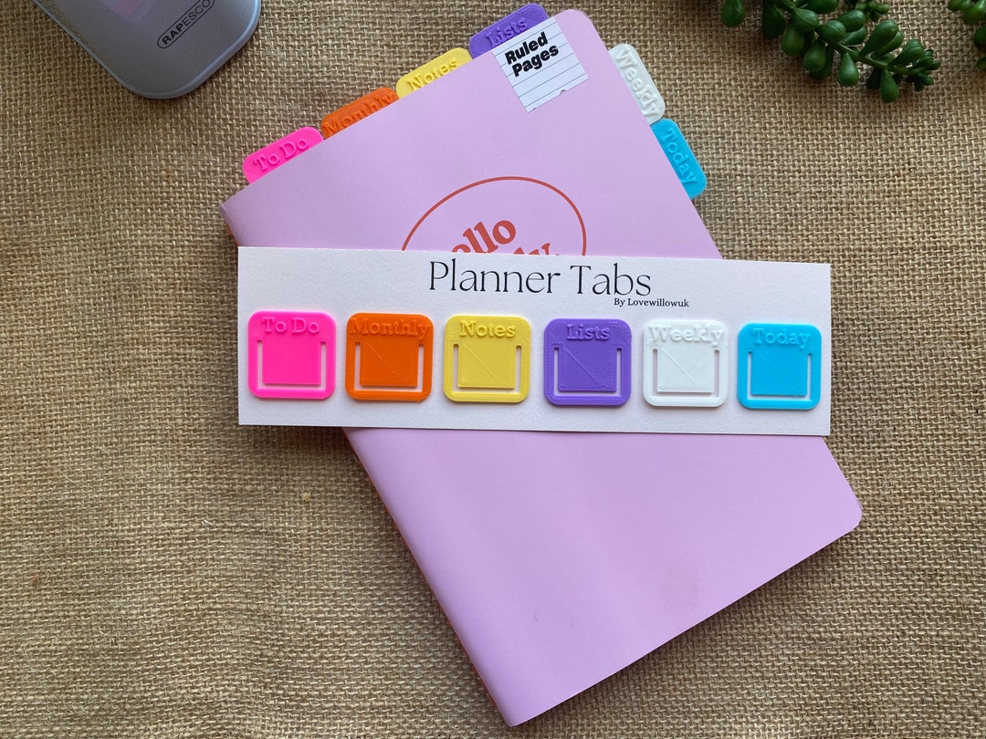 Colourful Planner Tabs, Page Markers, Index Tabs, Teacher Essentials