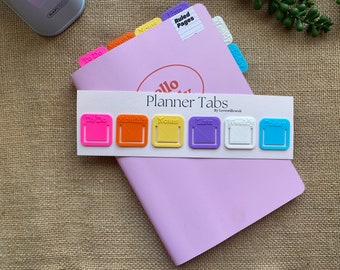Pestañas coloridas para agenda / Marcadores de páginas semanales y mensuales / Clips marcapáginas estéticos y bonitos / Regalo de papelería para estudiantes / Accesorios para organizadores