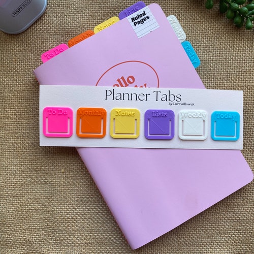 Planner Tabs Bookmarks Index Tabs Page Markers Stationary Etsy