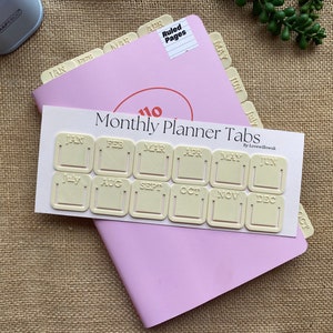 Plannertabs, kousvullers, bladwijzers, indextabs, paginamarkeringen, briefpapier, plannerverdelers, maandelijkse plannerverdelers
