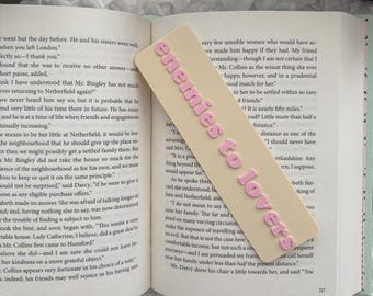 Enemies to Lovers Bookmark | Romance Reader Gift | Book Trope Page Marker | Fantasy Romance Bookmark | Book Lover Accessories UK