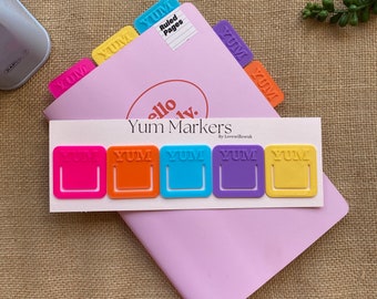 Pestañas para libros de recetas / Marcadores de páginas para planificación de comidas / Accesorios para organizadores de libros de cocina / Herramientas para planificadores de cocina (Reino Unido)