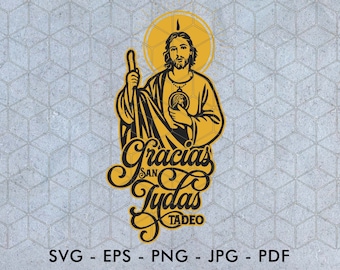 san judas tadeo svg, san judas tadeo digital, oración svg, religión svg, Cricut, silueta, archivo de corte de Jesús, Vector, Eps, Png, Svg