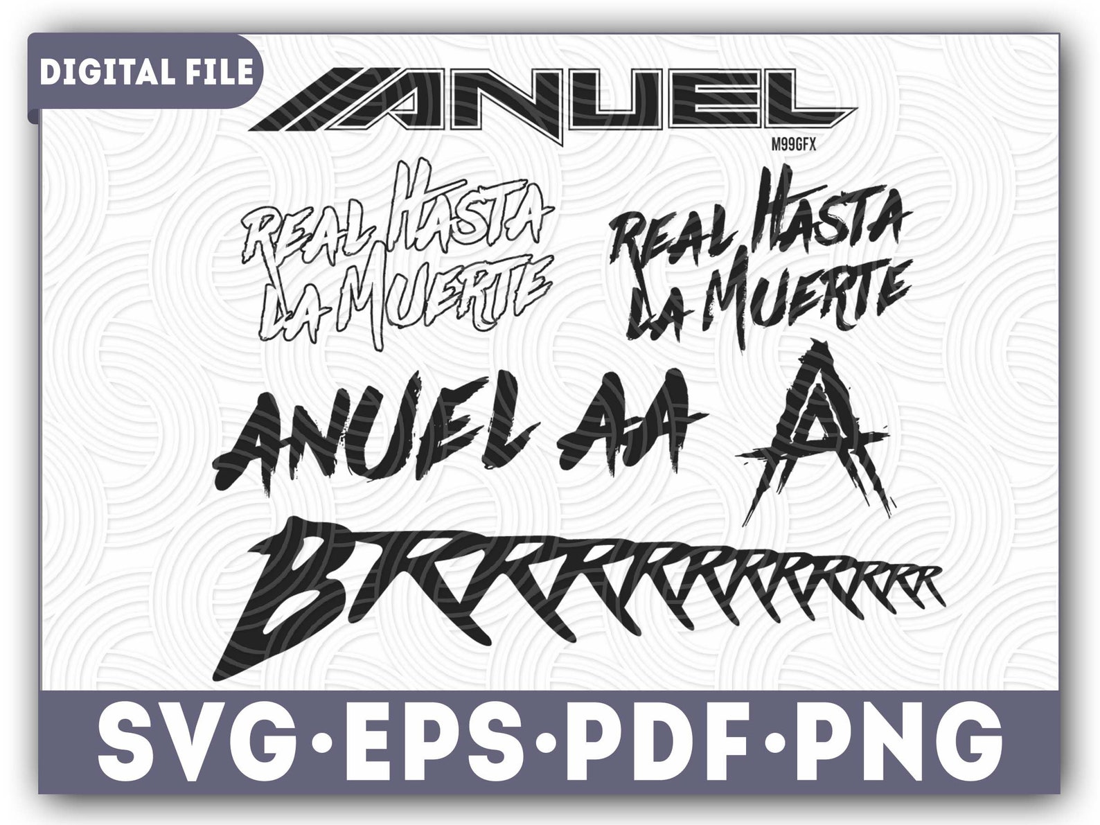 Anuel AA, logo de Anuel, Anuel SVG, png, eps, camiseta de dibujos ...